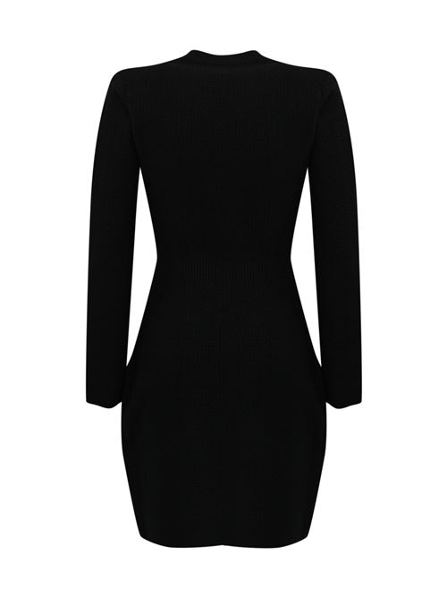 Abito robe manteau in lana boucle' nero Elisabetta Franchi | AM27S47E2110